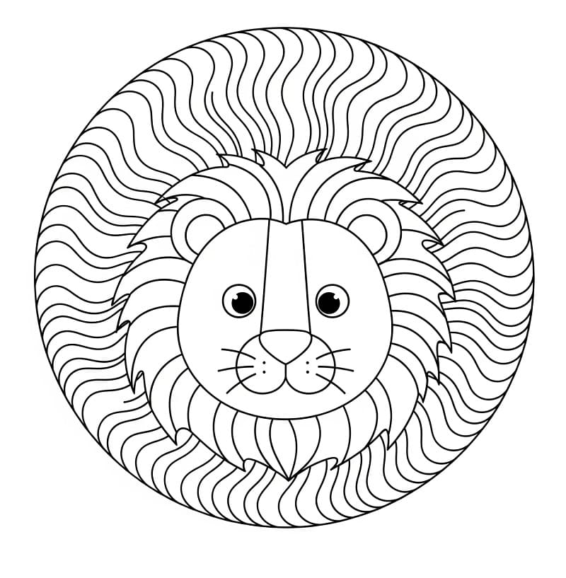 Mandalas Lion 15